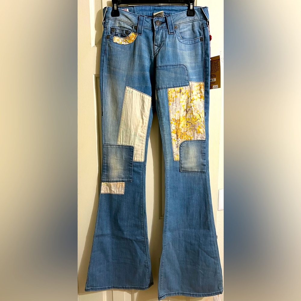 True Religion Carrie denim flora jeans